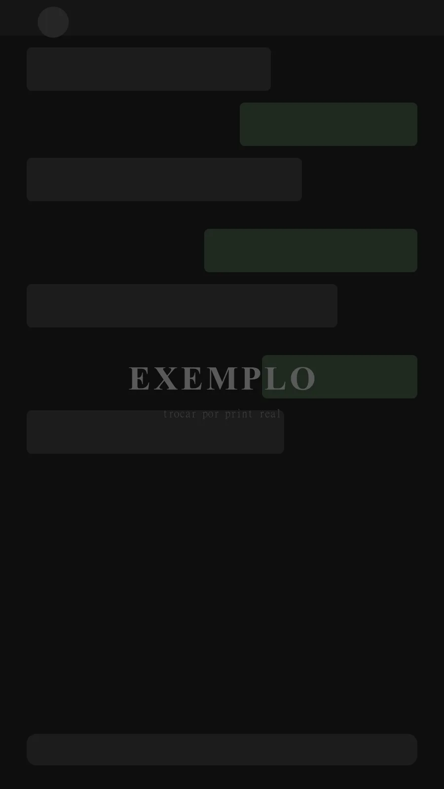 Exemplo de print — conversa de WhatsApp com pedidos entrando